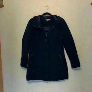 Heat keep black jacket sz M longer casual medium weight winter fall spring